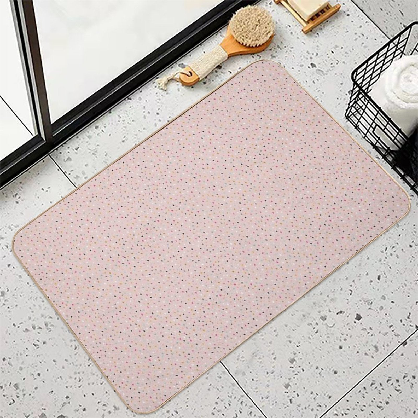 Cute Pink Speckles  Toxin-Free Bath Mat