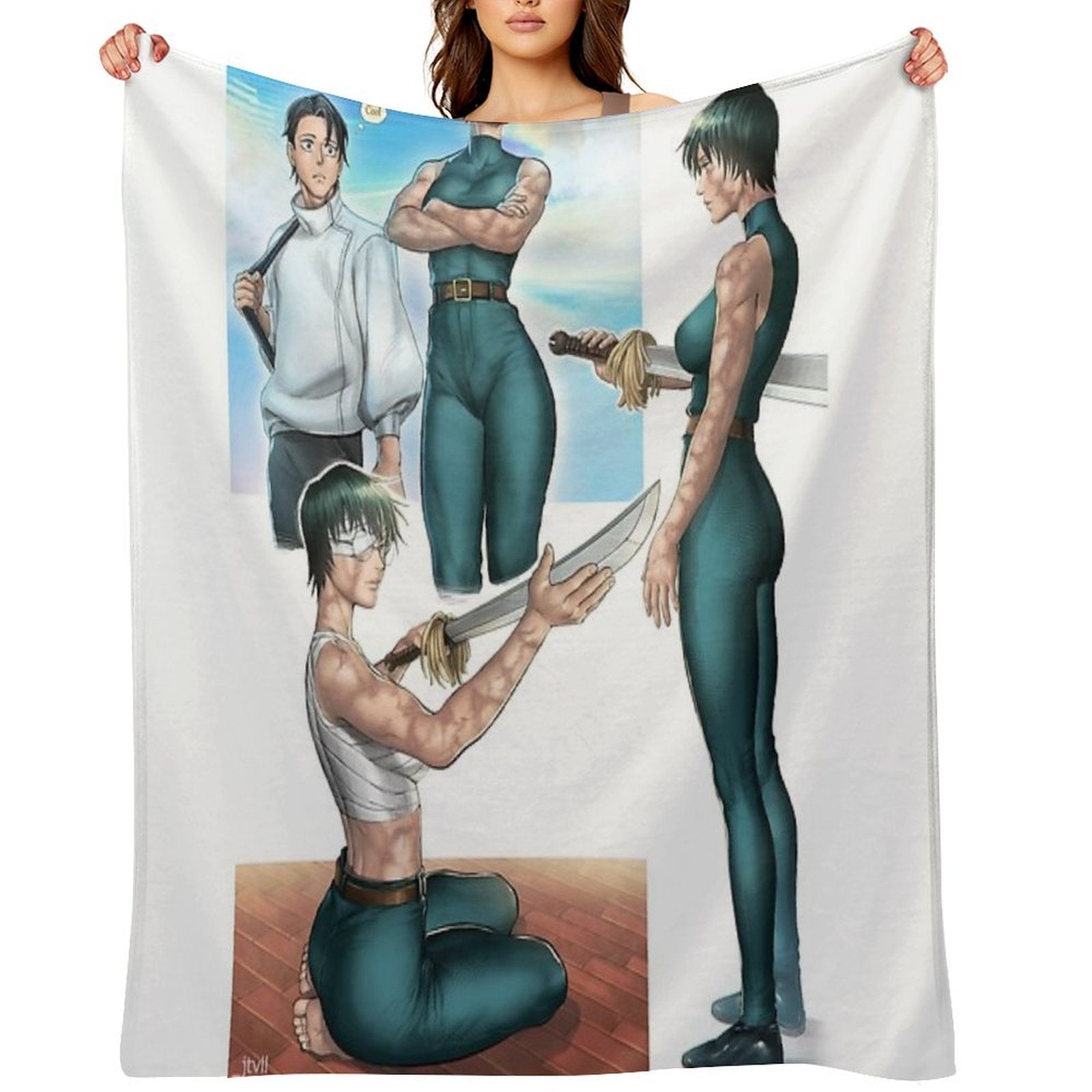 Maki & Yuta (JJK) Velvety-soft Throw Blanket