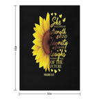 Sunflower Christian Bible Verse Proverbs 31 Travel-friendly Throw Blanket