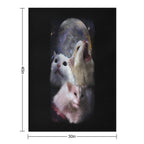 Triple Thurston Moon Cats! Shrink-resistant Throw Blanket