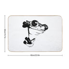 Green And Red Frog HELLO V5  Versatile Bath Mat