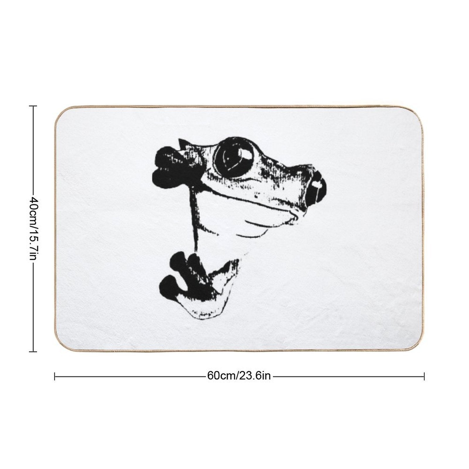 Green And Red Frog HELLO V5  Versatile Bath Mat