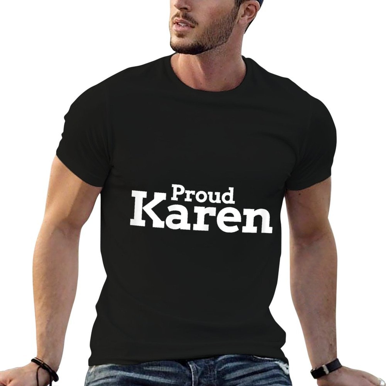 Womens Proud Karen Bossy Mom for Women Funny Meme  High-quality Stitching T-Shirt