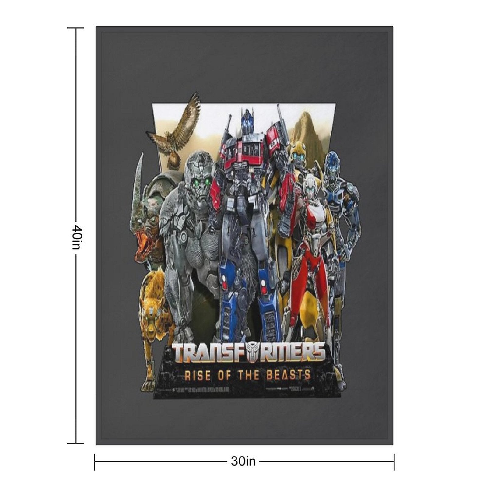 Transformers Rise of The Beasts Anti-pilling Throw Blanket