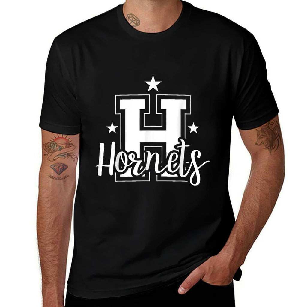 Schools Sports Mascot Hornets Team Fanatic Gift  Relaxed-fit T-Shirt
