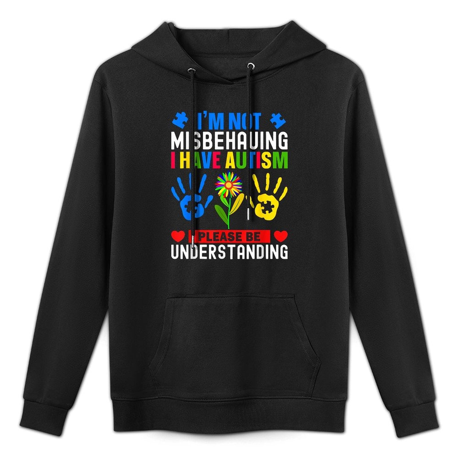 Im Not Misbehaving I Have Autism Awareness Autistic Boys Casual Wear Hoodie