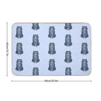 Cat in Blue by Artist Louis Wain  Non-Slip Bath Mat
