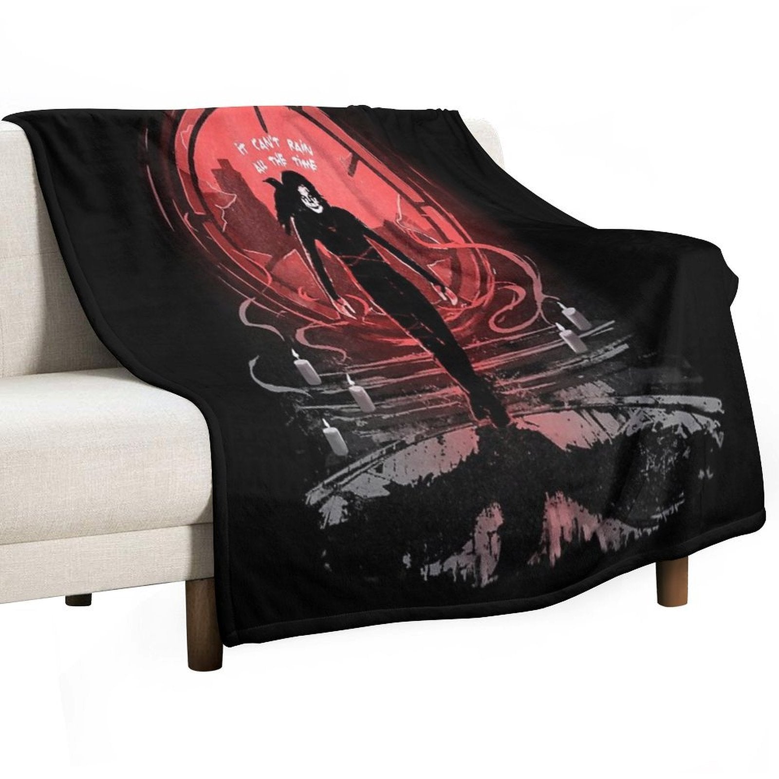 The Crow's Rain Travel-friendly Throw Blanket