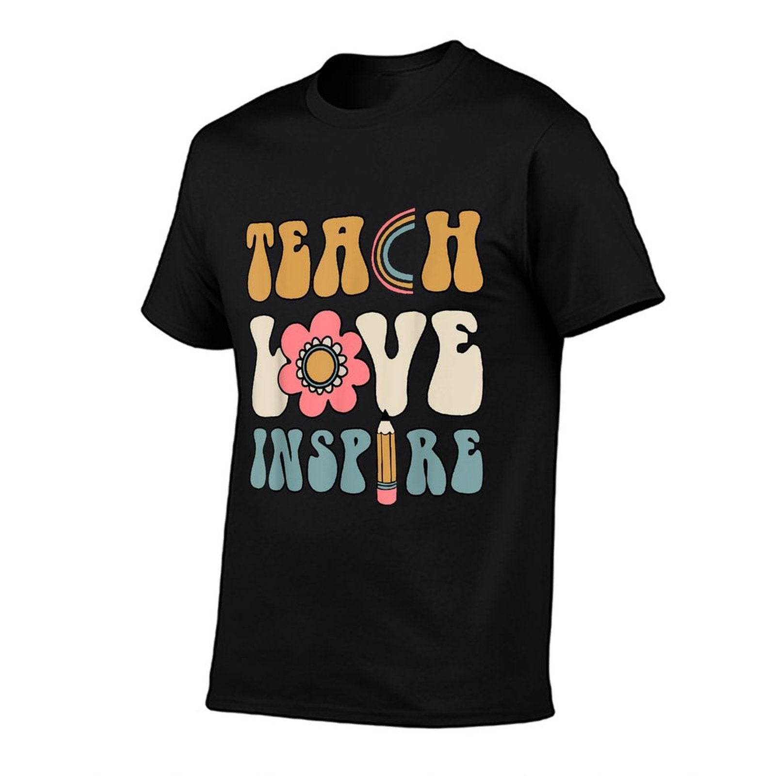 TEACH LOVE INSPIRE Back to School Cute Teacher Men Women  Breathable T-Shirt
