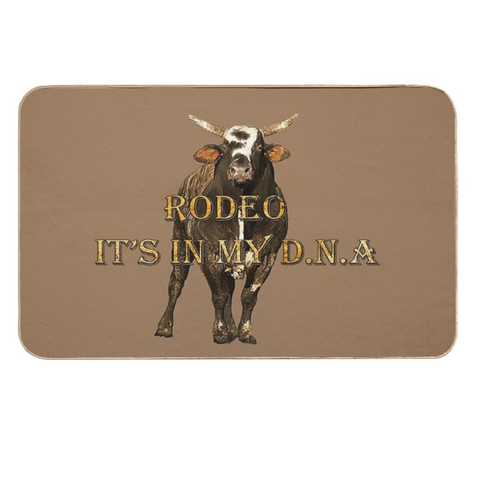 RODEO BULL, YEP IT IS IN HIS BREEDING Durable Bath Mat