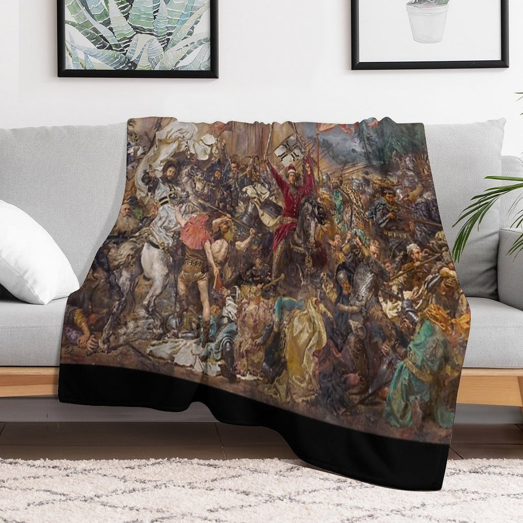 Battle of Grunwald by Jan Matejko Easy Care Throw Blanket