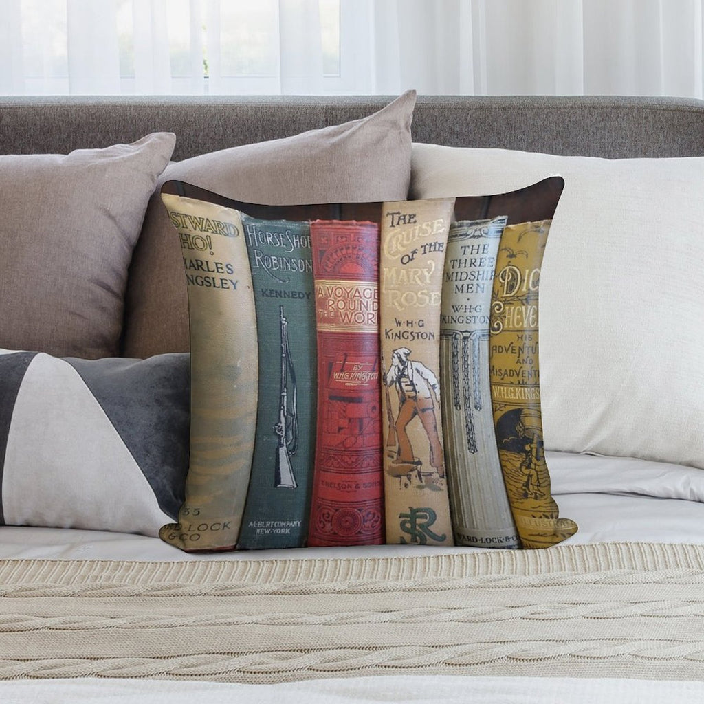 The Old Books Soft Washable Throw Pillow
