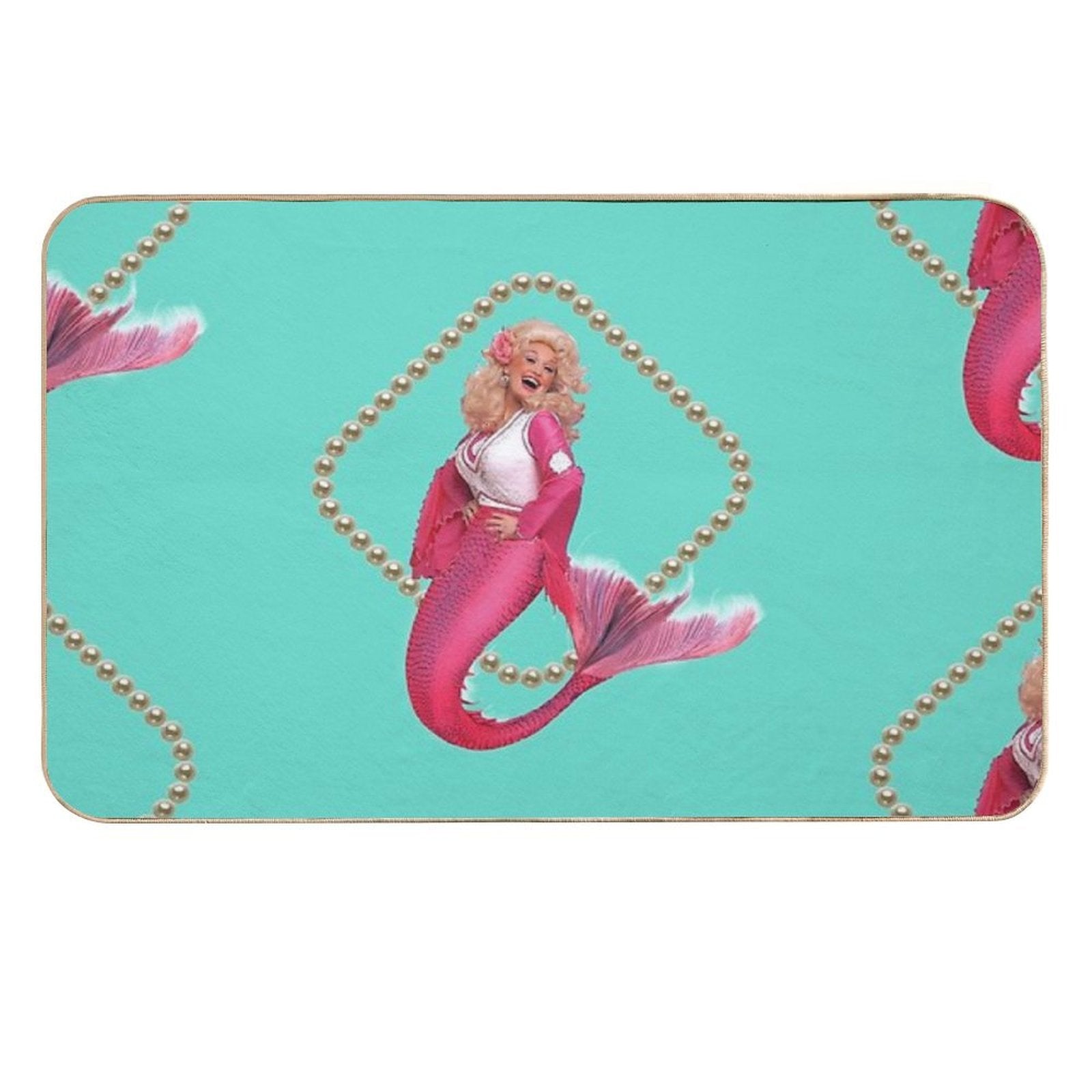 Love Is Like A Mermaid  Fade-Resistant Bath Mat