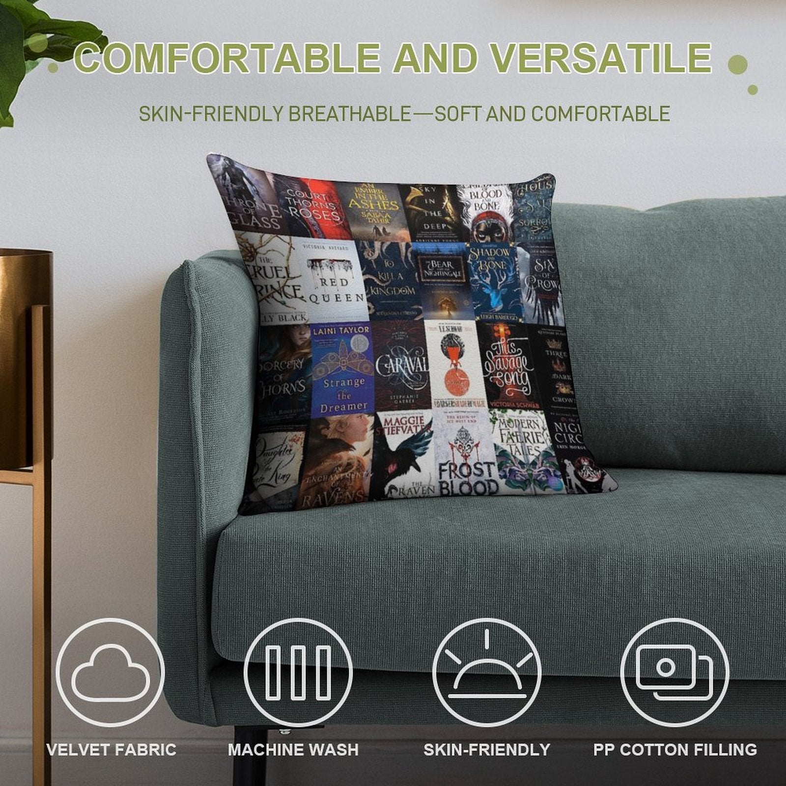 YA Fantasy Classics Soft Ultra-Soft Texture Throw Pillow