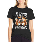 10 Years Of Driving Each Other Nuts Funny Couple Anniversary  Relaxed-fit T-Shirt