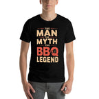 Funny The Man The Myth The BBQ Legend Fathers Day Grilling  Odor-resistant T-Shirt