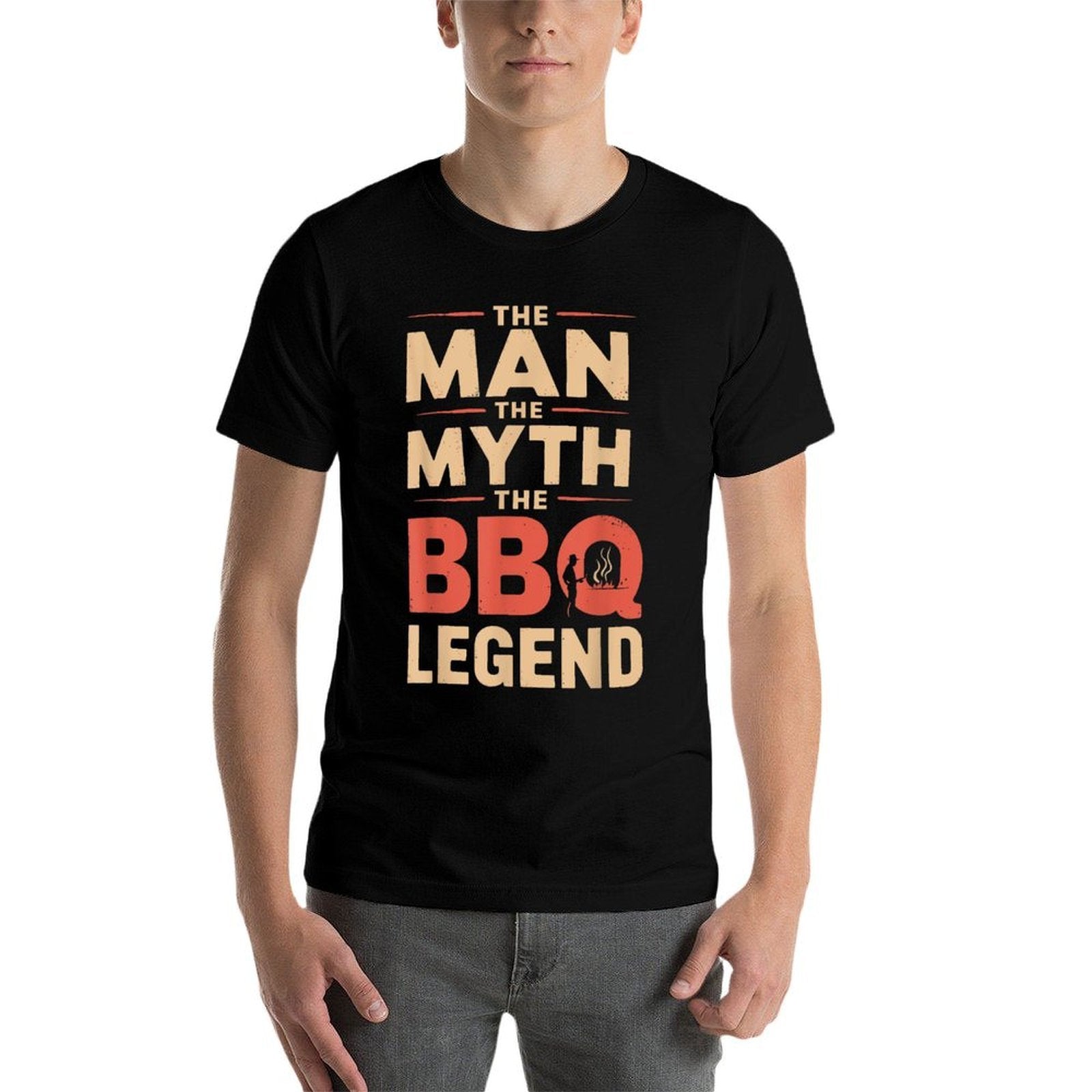 Funny The Man The Myth The BBQ Legend Fathers Day Grilling  Odor-resistant T-Shirt