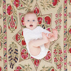 Bokhara Suzani Uzbekistan Floral Embroidery Print All-season Throw Blanket