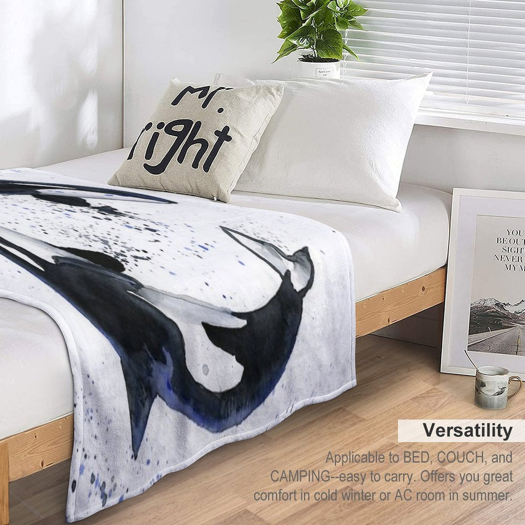 Orcas Durable Throw Blanket