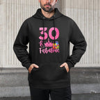 Women 30 Years Old And Fabulous Happy 30th Birthday Medium-Weight Fabric Hoodie
