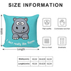 I Just Really Like Hippos Soft Anti-Pilling Throw Pillow
