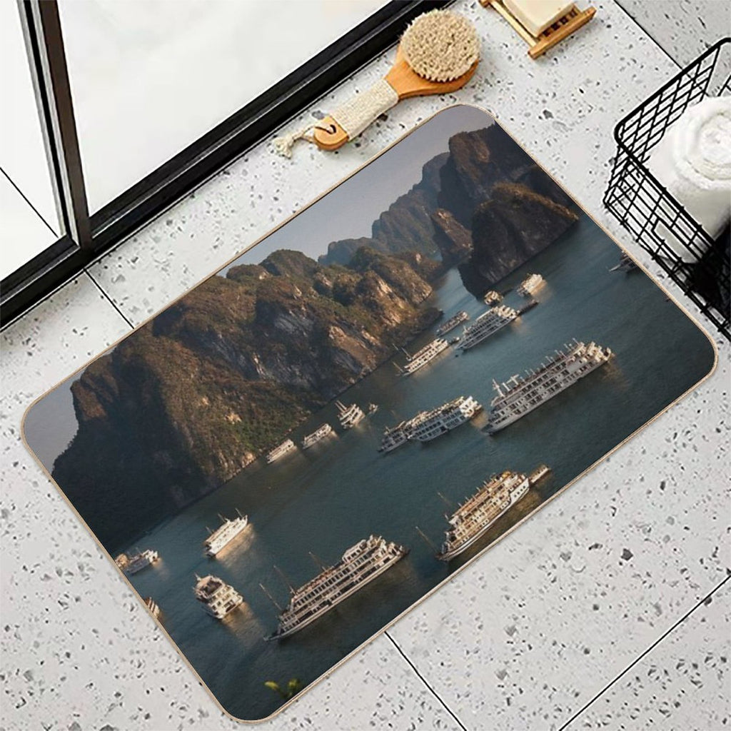 Halong Bay Vietnam Just before Sunset  Odorless Bath Mat