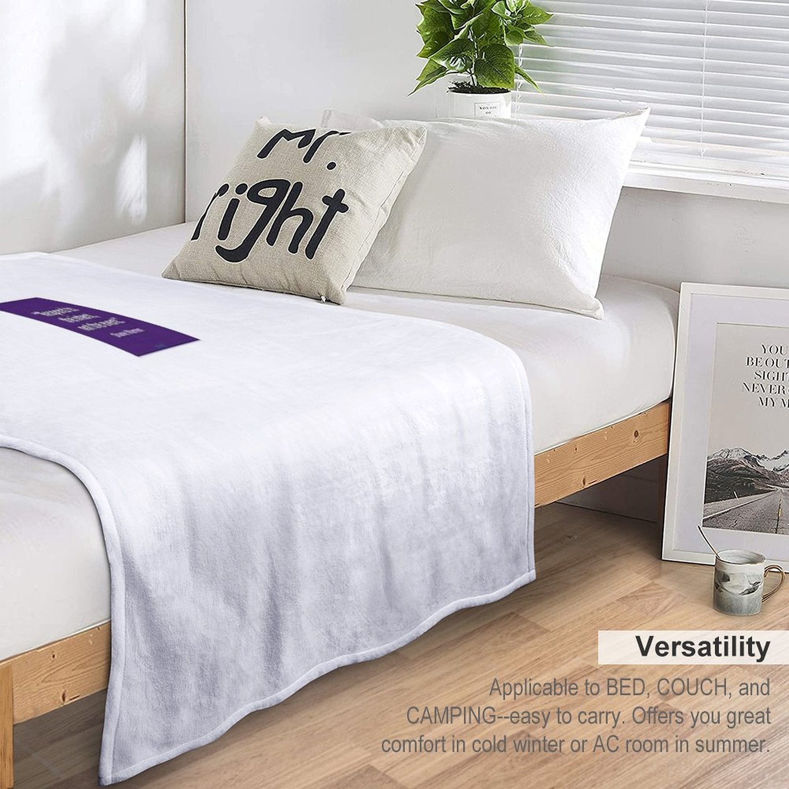 Respond to The Intent (purple) Easy Care Throw Blanket