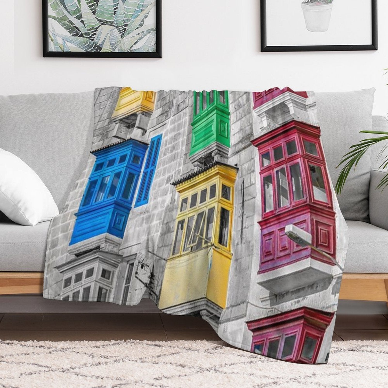 Maltese House Travel-friendly Throw Blanket