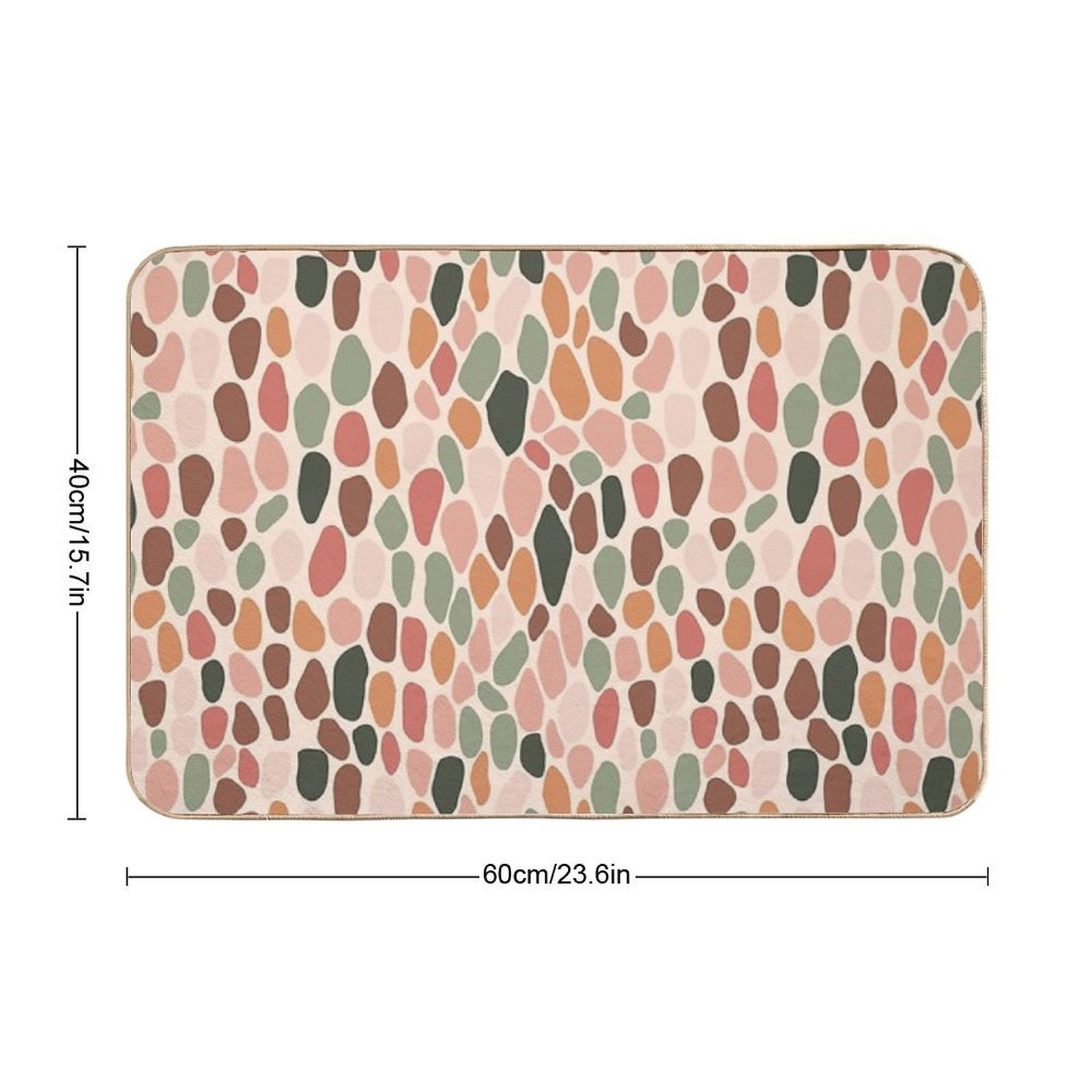 Snake Scales Pattern 03 - Floral Palette  Fade-Resistant Bath Mat