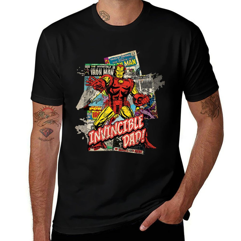 Marvel Iron Man Invincible Dad Fathers Day Comic Retro  Breathable T-Shirt