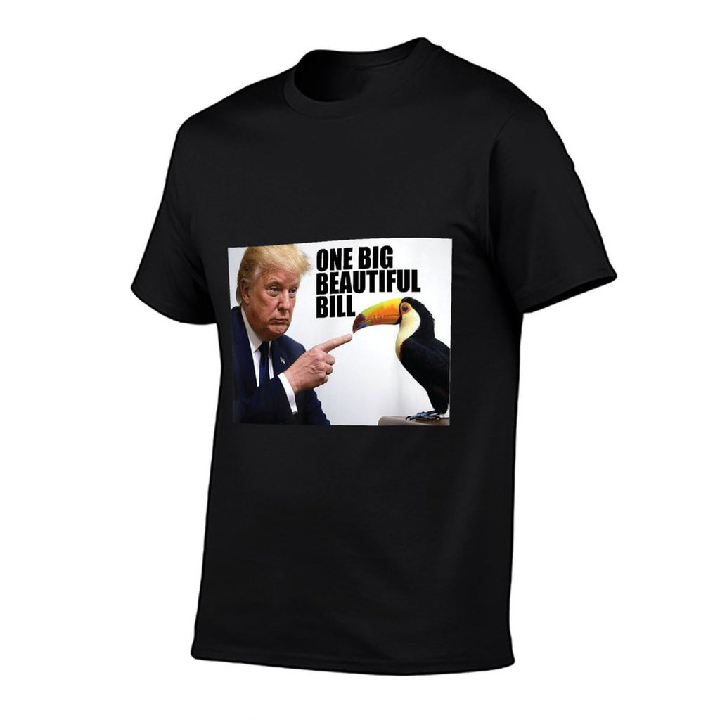 Funny Pun Donald Trump One Big Beautiful Bill  Fade-proof Color T-Shirt