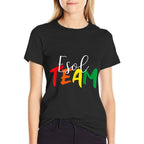 ESOL Team Teacher Her Rainbow Colors First Day School Outfit  Cotton T-Shirt
