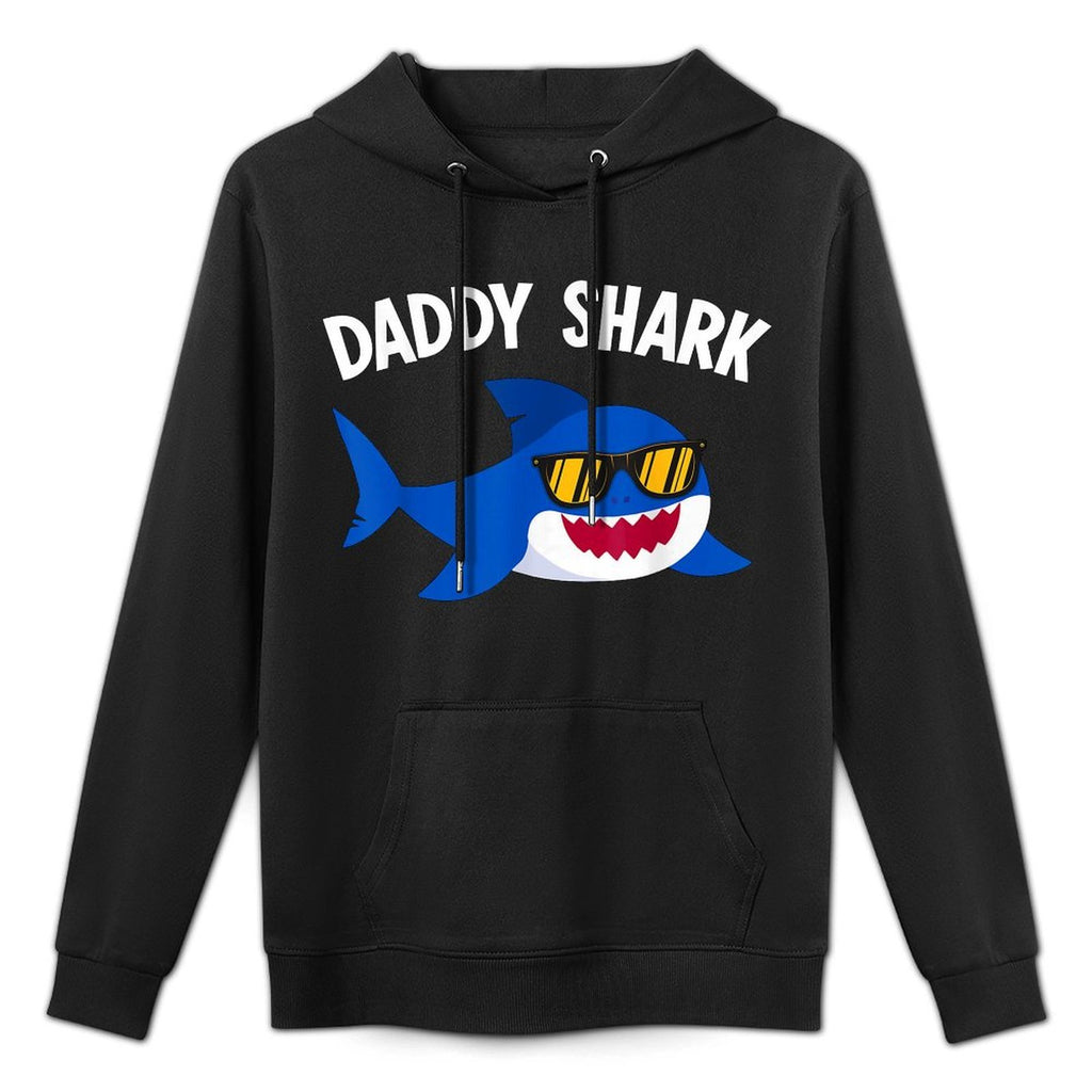 Shark Lover Funny Daddy Shark Fathers Day Easy Care Hoodie