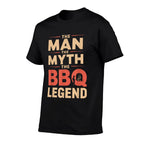 Funny The Man The Myth The BBQ Legend Fathers Day Grilling  Odor-resistant T-Shirt