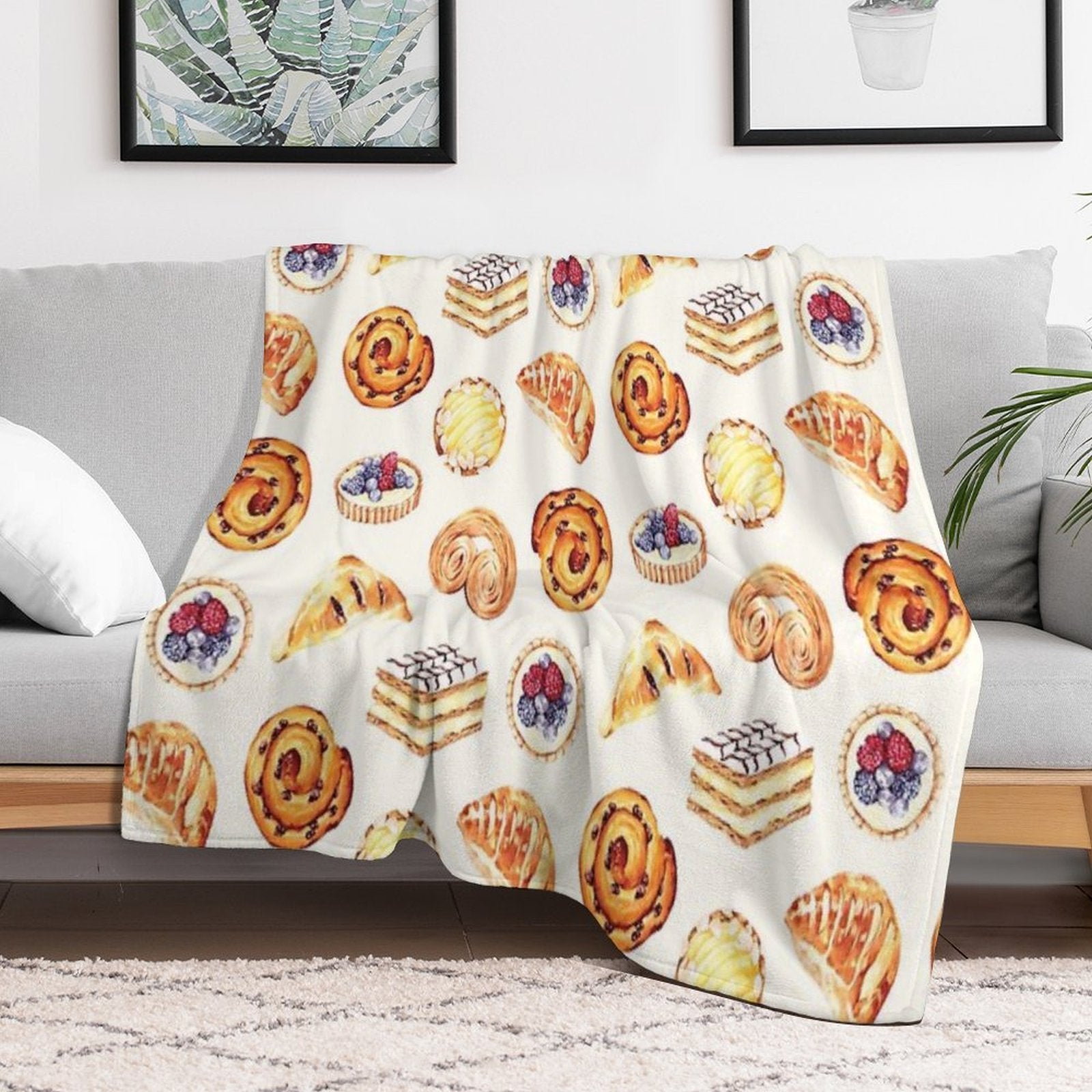 Parisian Pastry Versatility Throw Blanket