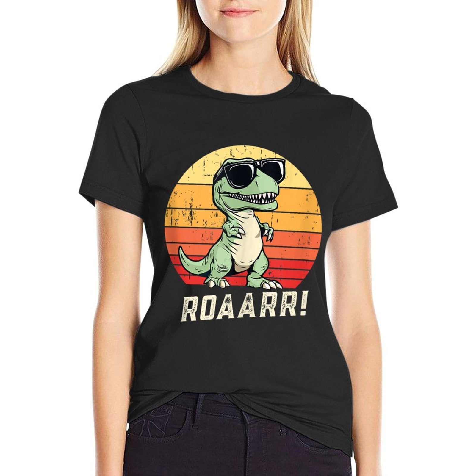 Funny Retro Dinosaur  Soft T-Shirt