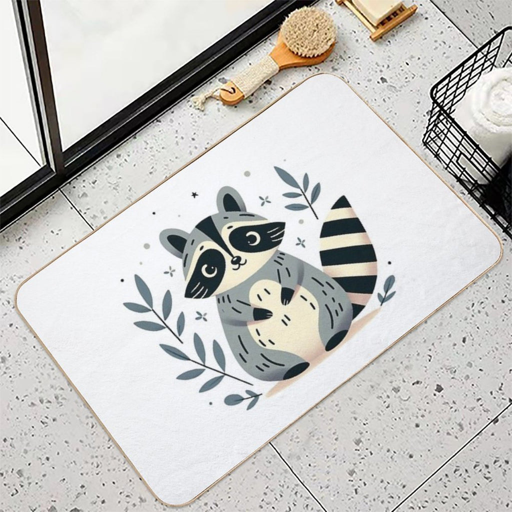 Raccoon  Repositionable Bath Mat