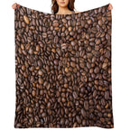 Coffee Beans Travel-friendly Throw Blanket