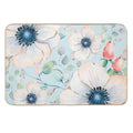 Summer Flowers Light Blue  Fade-Resistant Bath Mat