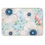 Summer Flowers Light Blue  Rapid-Drying Bath Mat