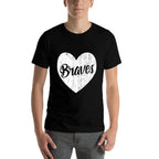 Braves School Sports Fan Team Spirit Mascot Cute Heart Gift  Quick-drying T-Shirt