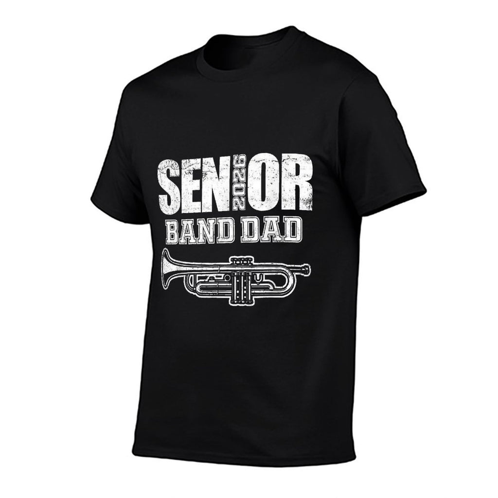 Senior Band Dad 2026 Marching Band Class of 2026 Trumpet  Slim-fit Cut T-Shirt