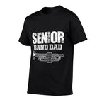 Senior Band Dad 2026 Marching Band Class of 2026 Trumpet  Slim-fit Cut T-Shirt