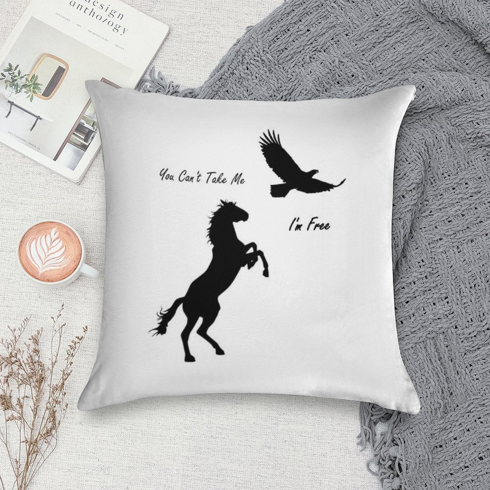 Spirit Stallion of The Cimarron Soft Easy Maintenance Throw Pillow
