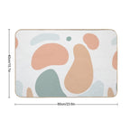 Color Pallete Organic Abstract Art Boho  Repositionable Bath Mat