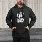 Bruh Meme Hip Hop Teddy Bear Funny Boysns Mensnager Layering Staple Hoodie