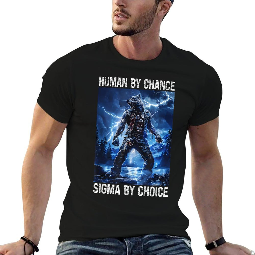 Funny Werewolf Meme Cringy Sigma Wolf  Affordable Price T-Shirt