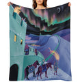 Lights Over Hadrians Wall Shrink-resistant Throw Blanket