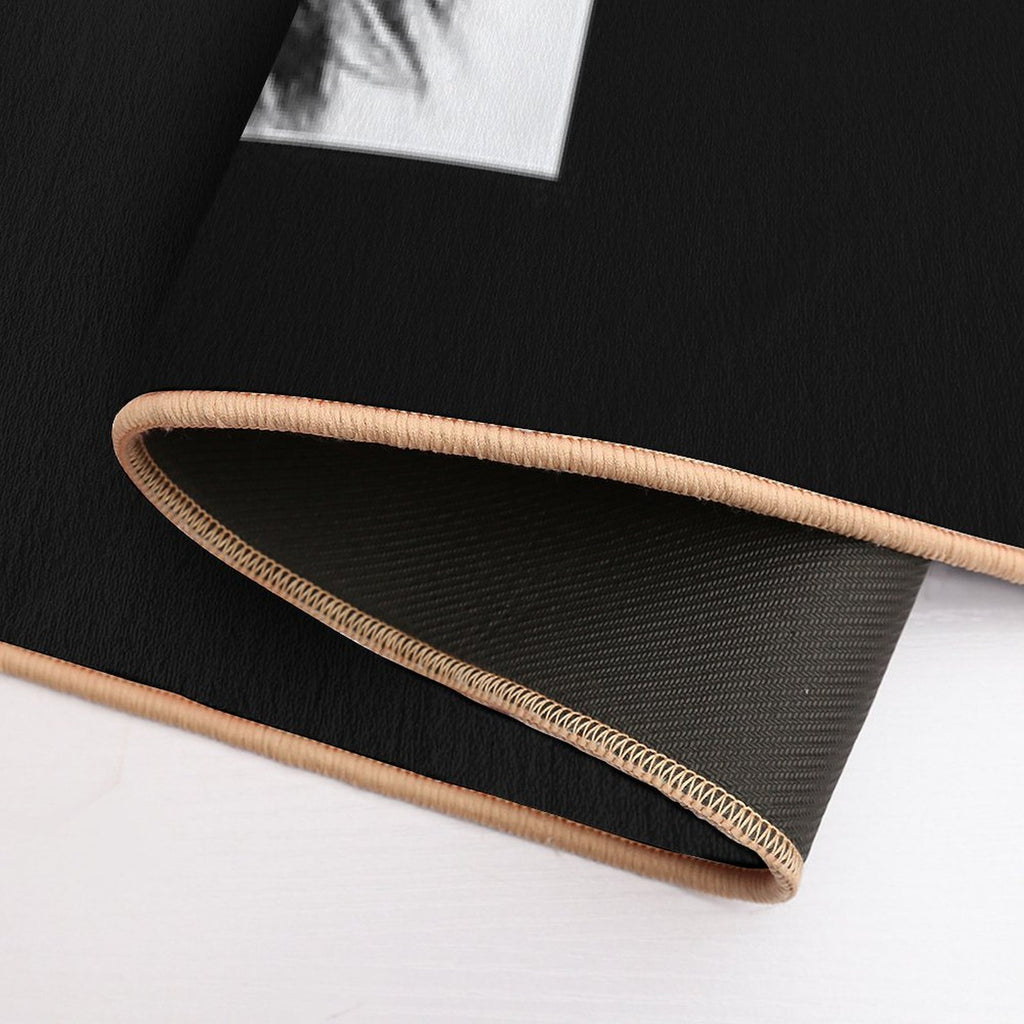 Newfoundland Dog Portrait in Black And White  Slip-Resistant Bath Mat