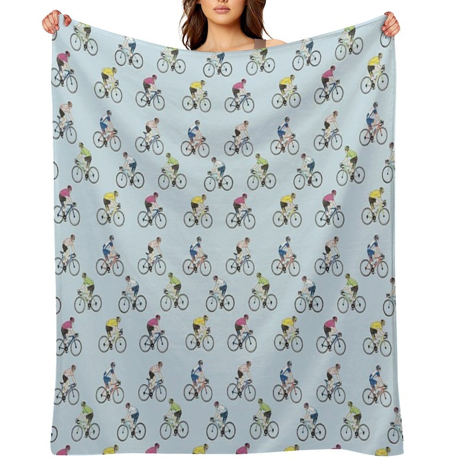 Tour De France Riders Versatility Throw Blanket